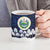 El Salvador Christmas Ceramic Mug with Santa Claus Turkey Fireworks Palm Trees and National Emblem Design - Wonder Print Shop