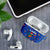 El Salvador Christmas AirPods Case with Santa Hat Motmot Bird Traditional Foods and Blue Festive Pattern Design - Wonder Print Shop