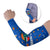 El Salvador Christmas Arm Sleeves with Santa Hat Motmot Bird Traditional Foods and Blue Festive Pattern Design - Wonder Print Shop