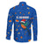 El Salvador Christmas Family Matching Long Sleeve Bodycon Dress and Hawaiian Shirt with Santa Hat Motmot Bird Traditional Foods and Blue Festive Pattern Design - Wonder Print Shop