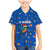 El Salvador Christmas Family Matching Mermaid Dress and Hawaiian Shirt with Santa Hat Motmot Bird Traditional Foods and Blue Festive Pattern Design - Wonder Print Shop