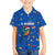El Salvador Christmas Family Matching Puletasi and Hawaiian Shirt with Santa Hat Motmot Bird Traditional Foods and Blue Festive Pattern Design - Wonder Print Shop