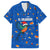 El Salvador Christmas Family Matching Short Sleeve Bodycon Dress and Hawaiian Shirt with Santa Hat Motmot Bird Traditional Foods and Blue Festive Pattern Design - Wonder Print Shop