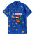 El Salvador Christmas Family Matching Short Sleeve Bodycon Dress and Hawaiian Shirt with Santa Hat Motmot Bird Traditional Foods and Blue Festive Pattern Design - Wonder Print Shop