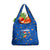 El Salvador Christmas Grocery Bag with Santa Hat Motmot Bird Traditional Foods and Blue Festive Pattern Design - Wonder Print Shop