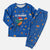 El Salvador Christmas Pajama Set with Santa Hat Motmot Bird Traditional Foods and Blue Festive Pattern Design - Wonder Print Shop