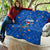 El Salvador Christmas Quilt with Santa Hat Motmot Bird Traditional Foods and Blue Festive Pattern Design - Wonder Print Shop