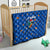 El Salvador Christmas Quilt with Santa Hat Motmot Bird Traditional Foods and Blue Festive Pattern Design - Wonder Print Shop