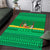 Brazil Christmas Area Rug with Santa Relaxing in Hammock Palm Trees Snowman and Tribal Pattern Design - Wonder Print Shop