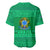 Brazil Christmas Baseball Jersey with Santa Relaxing in Hammock Palm Trees Snowman and Tribal Pattern Design - Wonder Print Shop