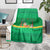 Brazil Christmas Blanket with Santa Relaxing in Hammock Palm Trees Snowman and Tribal Pattern Design - Wonder Print Shop