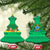 Brazil Christmas Ceramic Ornament with Santa Relaxing in Hammock Palm Trees Snowman and Tribal Pattern Design - Wonder Print Shop