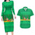 Brazil Christmas Couples Matching Long Sleeve Bodycon Dress and Hawaiian Shirt with Santa Relaxing in Hammock Palm Trees Snowman and Tribal Pattern Design - Wonder Print Shop