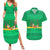 Brazil Christmas Couples Matching Summer Maxi Dress and Hawaiian Shirt with Santa Relaxing in Hammock Palm Trees Snowman and Tribal Pattern Design - Wonder Print Shop