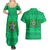 Brazil Christmas Couples Matching Summer Maxi Dress and Hawaiian Shirt with Santa Relaxing in Hammock Palm Trees Snowman and Tribal Pattern Design - Wonder Print Shop