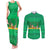 Brazil Christmas Couples Matching Tank Maxi Dress and Long Sleeve Button Shirt with Santa Relaxing in Hammock Palm Trees Snowman and Tribal Pattern Design - Wonder Print Shop