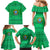 Brazil Christmas Family Matching Mermaid Dress and Hawaiian Shirt with Santa Relaxing in Hammock Palm Trees Snowman and Tribal Pattern Design - Wonder Print Shop