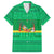Brazil Christmas Family Matching Short Sleeve Bodycon Dress and Hawaiian Shirt with Santa Relaxing in Hammock Palm Trees Snowman and Tribal Pattern Design - Wonder Print Shop