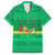 Brazil Christmas Hawaiian Shirt with Santa Relaxing in Hammock Palm Trees Snowman and Tribal Pattern Design - Wonder Print Shop