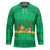 Brazil Christmas Hockey Jersey with Santa Relaxing in Hammock Palm Trees Snowman and Tribal Pattern Design - Wonder Print Shop