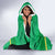 Brazil Christmas Hooded Blanket with Santa Relaxing in Hammock Palm Trees Snowman and Tribal Pattern Design - Wonder Print Shop