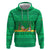 Brazil Christmas Hoodie with Santa Relaxing in Hammock Palm Trees Snowman and Tribal Pattern Design - Wonder Print Shop