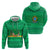 Brazil Christmas Hoodie with Santa Relaxing in Hammock Palm Trees Snowman and Tribal Pattern Design - Wonder Print Shop