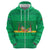 Brazil Christmas Hoodie with Santa Relaxing in Hammock Palm Trees Snowman and Tribal Pattern Design - Wonder Print Shop