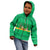 Brazil Christmas Kid Hoodie with Santa Relaxing in Hammock Palm Trees Snowman and Tribal Pattern Design - Wonder Print Shop