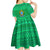 Brazil Christmas Kid Short Sleeve Dress with Santa Relaxing in Hammock Palm Trees Snowman and Tribal Pattern Design - Wonder Print Shop