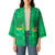 Brazil Christmas Kimono with Santa Relaxing in Hammock Palm Trees Snowman and Tribal Pattern Design - Wonder Print Shop
