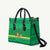 Brazil Christmas Leather Bag with Santa Relaxing in Hammock Palm Trees Snowman and Tribal Pattern Design - Wonder Print Shop