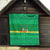 Brazil Christmas Quilt with Santa Relaxing in Hammock Palm Trees Snowman and Tribal Pattern Design - Wonder Print Shop