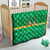 Brazil Christmas Quilt with Santa Relaxing in Hammock Palm Trees Snowman and Tribal Pattern Design - Wonder Print Shop