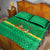 Brazil Christmas Quilt Bed Set with Santa Relaxing in Hammock Palm Trees Snowman and Tribal Pattern Design - Wonder Print Shop