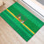 Brazil Christmas Rubber Doormat with Santa Relaxing in Hammock Palm Trees Snowman and Tribal Pattern Design - Wonder Print Shop