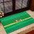 Brazil Christmas Rubber Doormat with Santa Relaxing in Hammock Palm Trees Snowman and Tribal Pattern Design - Wonder Print Shop