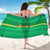 Brazil Christmas Sarong with Santa Relaxing in Hammock Palm Trees Snowman and Tribal Pattern Design - Wonder Print Shop