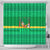 Brazil Christmas Shower Curtain with Santa Relaxing in Hammock Palm Trees Snowman and Tribal Pattern Design - Wonder Print Shop