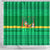 Brazil Christmas Shower Curtain with Santa Relaxing in Hammock Palm Trees Snowman and Tribal Pattern Design - Wonder Print Shop