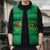 Brazil Christmas Sleeveless Puffer Jacket with Santa Relaxing in Hammock Palm Trees Snowman and Tribal Pattern Design - Wonder Print Shop