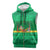 Brazil Christmas Sleeveless Zip Hoodie with Santa Relaxing in Hammock Palm Trees Snowman and Tribal Pattern Design - Wonder Print Shop