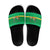 Brazil Christmas Slide Sandals with Santa Relaxing in Hammock Palm Trees Snowman and Tribal Pattern Design - Wonder Print Shop