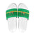 Brazil Christmas Slide Sandals with Santa Relaxing in Hammock Palm Trees Snowman and Tribal Pattern Design - Wonder Print Shop