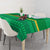 Brazil Christmas Tablecloth with Santa Relaxing in Hammock Palm Trees Snowman and Tribal Pattern Design - Wonder Print Shop