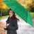 Brazil Christmas Umbrella with Santa Relaxing in Hammock Palm Trees Snowman and Tribal Pattern Design - Wonder Print Shop