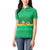Brazil Christmas Women Polo Shirt with Santa Relaxing in Hammock Palm Trees Snowman and Tribal Pattern Design - Wonder Print Shop