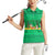 Brazil Christmas Women Sleeveless Polo Shirt with Santa Relaxing in Hammock Palm Trees Snowman and Tribal Pattern Design - Wonder Print Shop