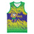 Brazil Christmas Basketball Jersey with Tropical Santa Tribal Pattern National Colors and Merry Christmas Text Design - Wonder Print Shop