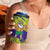 Brazil Christmas 4 in 1 Can Cooler Tumbler with Tropical Santa Tribal Pattern National Colors and Merry Christmas Text Design - Wonder Print Shop
